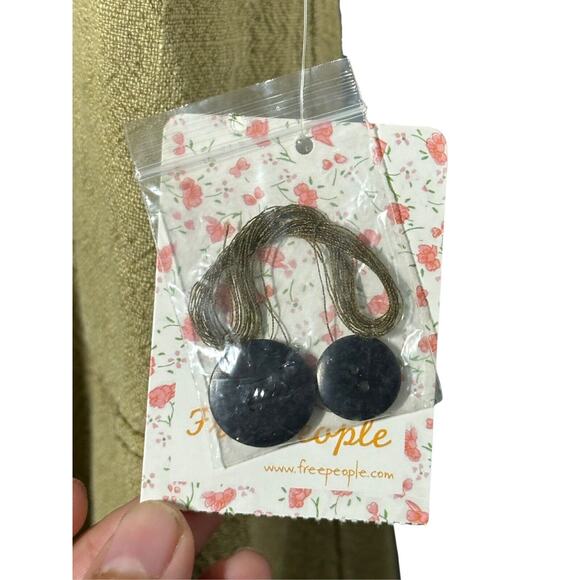 NWT Free People Rainz Duster Coat Long Button Up Marsh Gree Size XS MSRP $198 - Picture 11 of 11